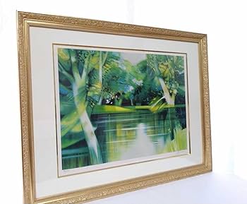 Amazon.co.jp: 真作 カミーユイレール 大判リトグラフ 春の池 画寸